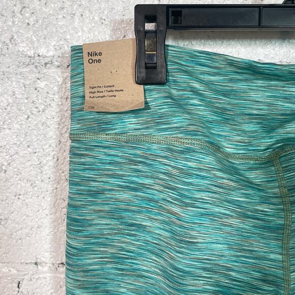 Nike One Girls' Dri-FIT training  Legging Green/white XL - Picture 8 of 11